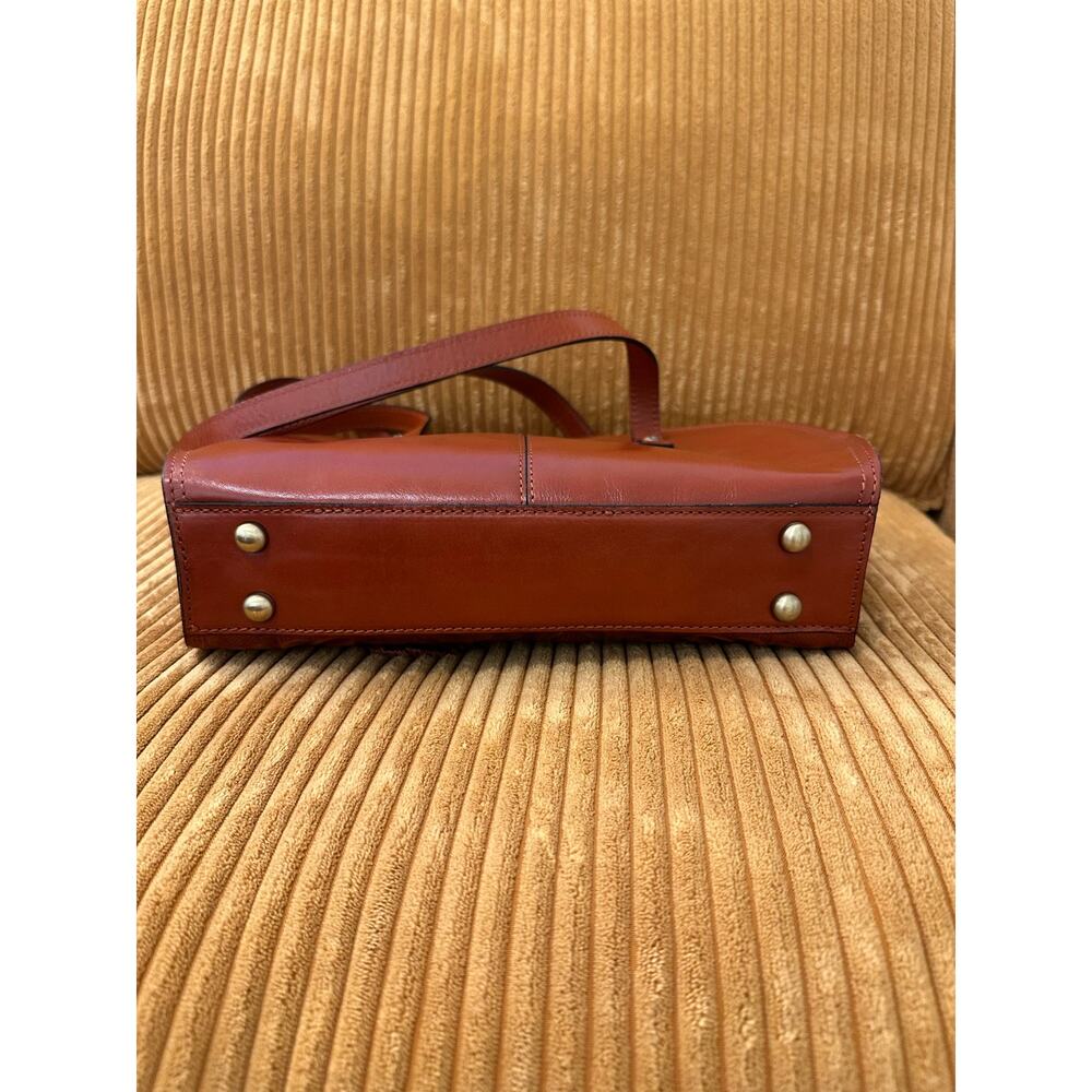 Patricia Nash Miranda Round Leather Tooled Floral Tassel Handbag Cinnamon - Picture 6 of 8